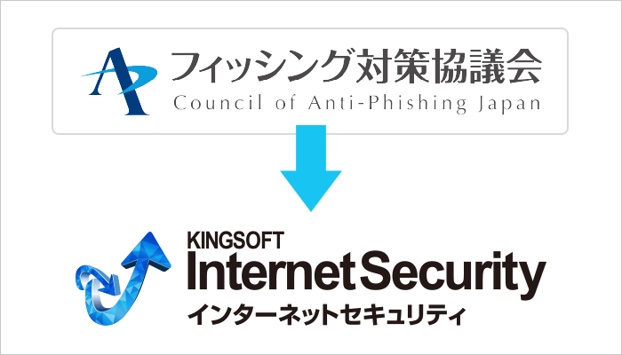 KINGSOFT Internet Securityは、フィッシング対策協議会と提携