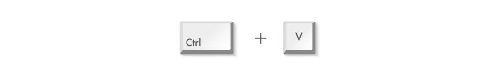 コピーした文字やセルをペースト（貼り付け）するショートカットキー［Ctrl］＋［V］