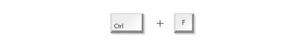 検索タブを表示するショートカットキー［Ctrl］＋［F］