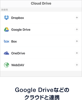 mobile6_2 Googleドライブなどのクラウドドライブサービスと連携